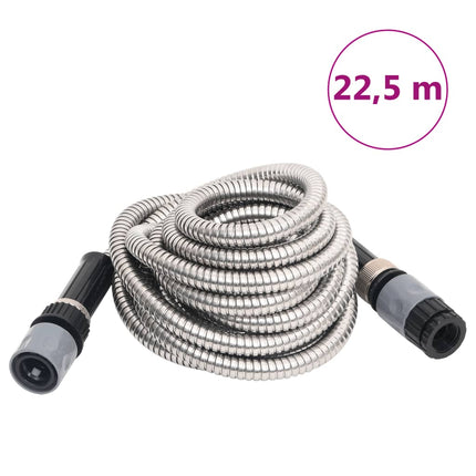 Tuinslang Met Sproeikop 0,6'' Roestvrij Staal Zilverkleur