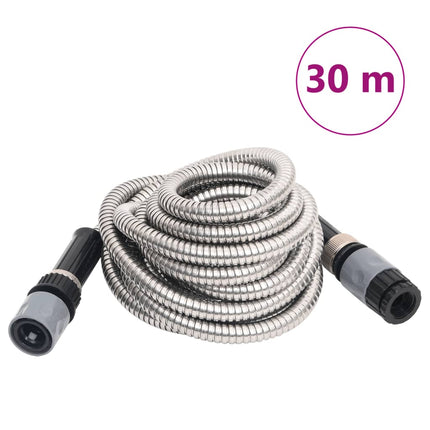 Tuinslang Met Sproeikop 0,6'' Roestvrij Staal Zilverkleur
