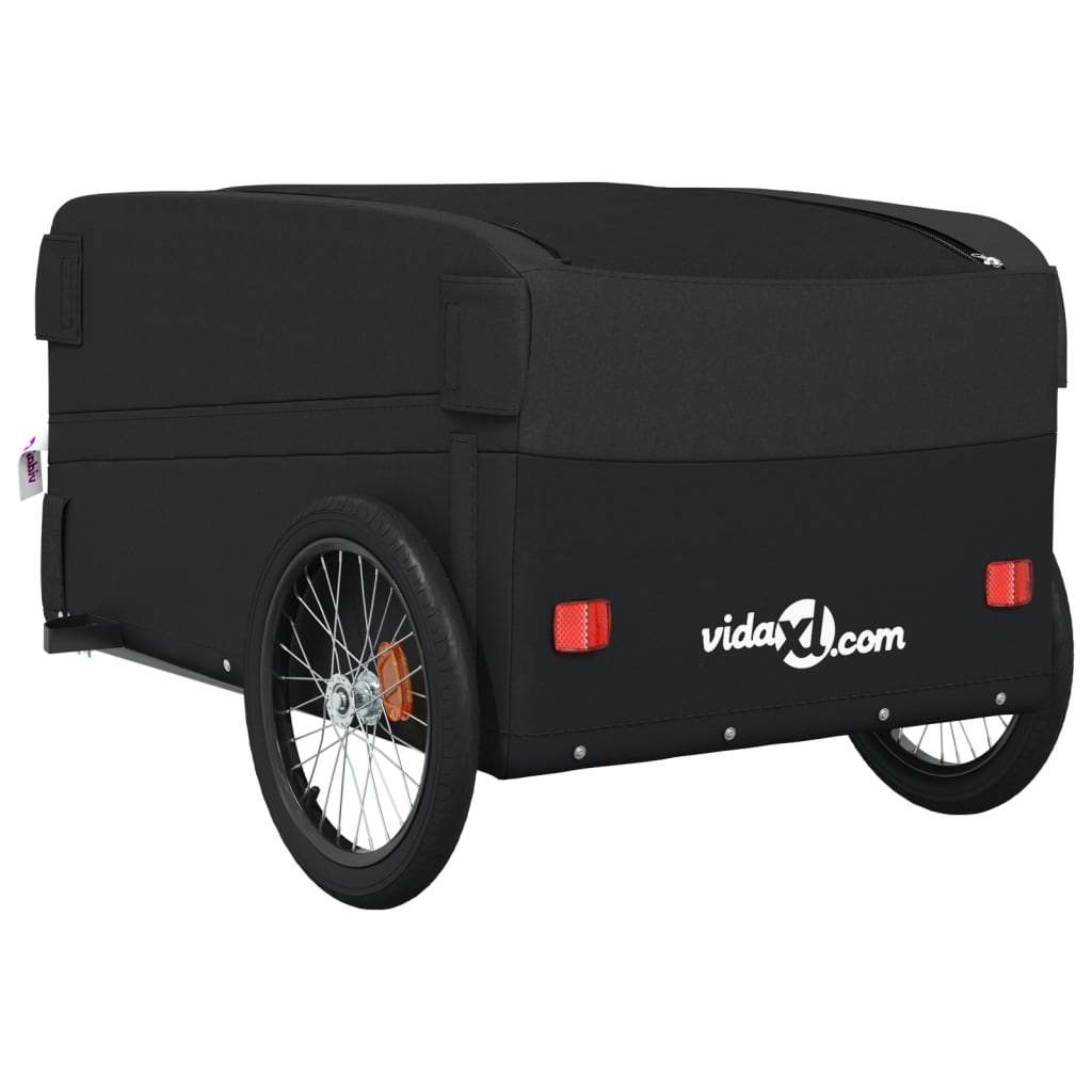 IJzeren fietstrailer 45 kg: zwart