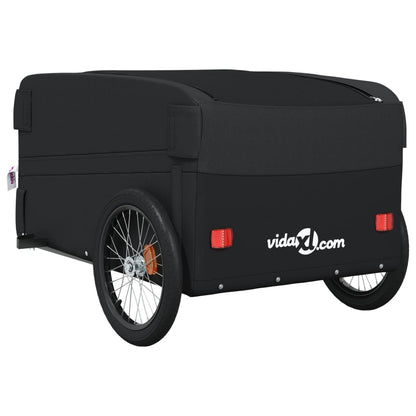 IJzeren fietstrailer 45 kg: zwart