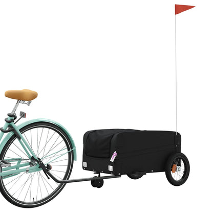 IJzeren fietstrailer 30 kg: zwart