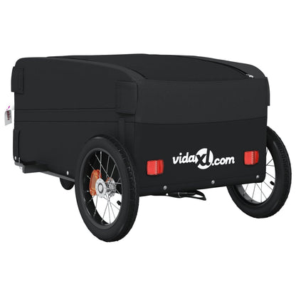 IJzeren fietstrailer 30 kg: zwart