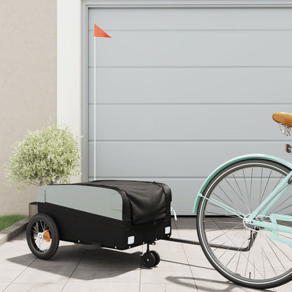 IJzeren fietstrailer 30 kg: zwart