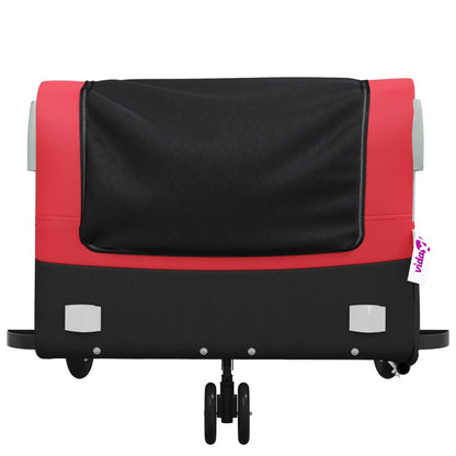Fietstrailer 45 kg ijzer zwart en rood