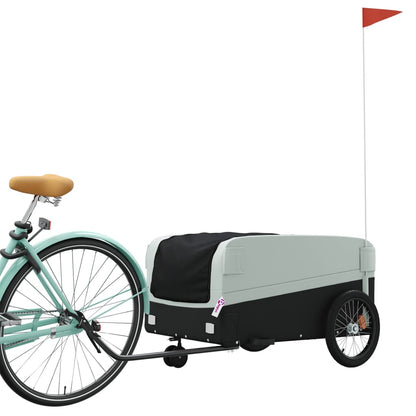 IJzeren fietstrailer 45 kg, kleur: zwart en grijs