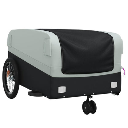 IJzeren fietstrailer 45 kg, kleur: zwart en grijs