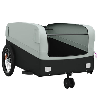 IJzeren fietstrailer 45 kg, kleur: zwart en grijs