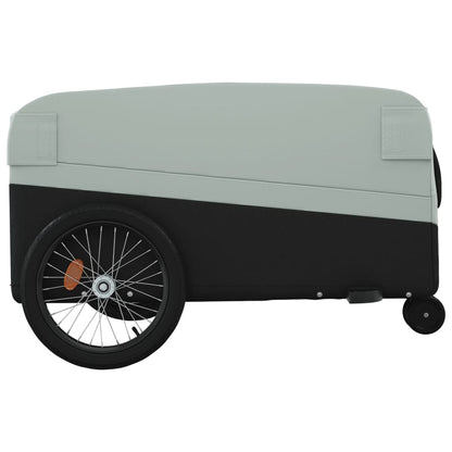 IJzeren fietstrailer 45 kg, kleur: zwart en grijs