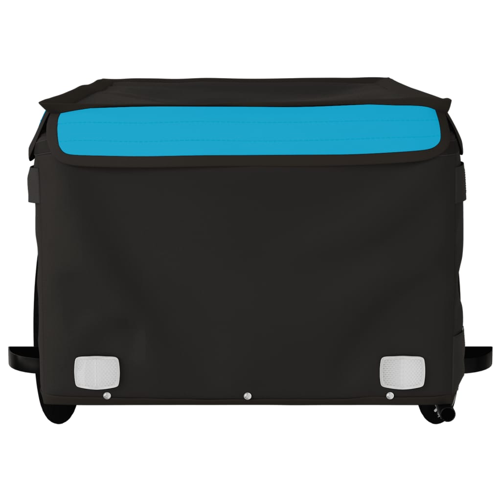 IJzeren fietstrailer 45 kg, kleur: zwart en blauw