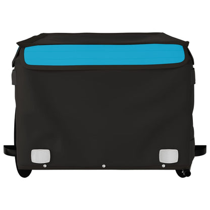 IJzeren fietstrailer 45 kg, kleur: zwart en blauw