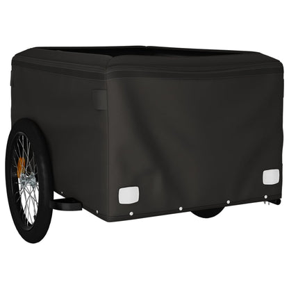 Fietstrailer 45 kg ijzer zwart en grijs
