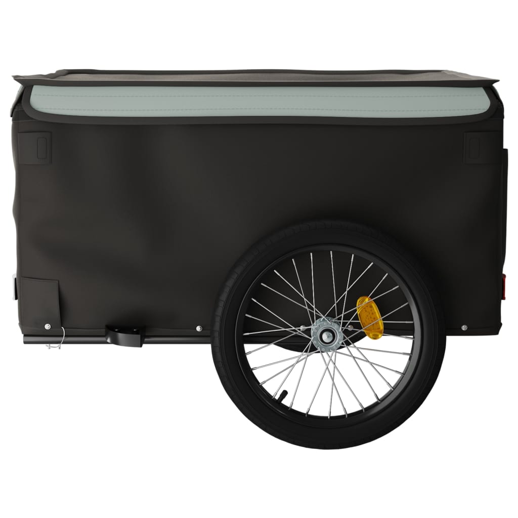 Fietstrailer 45 kg ijzer zwart en grijs