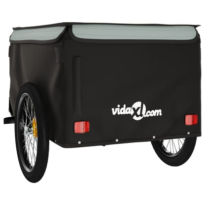 Fietstrailer 45 kg ijzer zwart en grijs