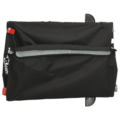 Fietstrailer 45 kg ijzer zwart en grijs