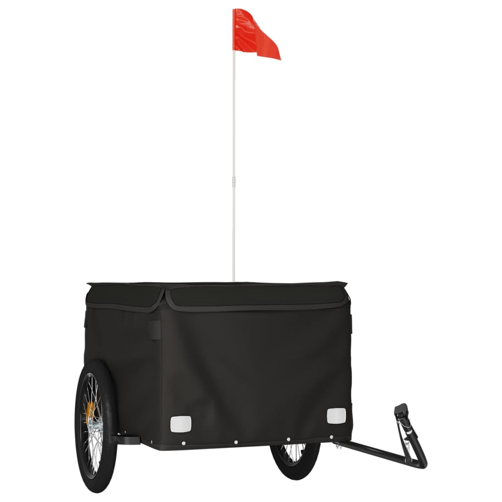 IJzeren Fietstrailer 45 kg, kleur zwart