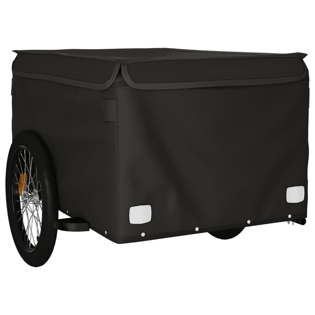 IJzeren Fietstrailer 45 kg, kleur zwart