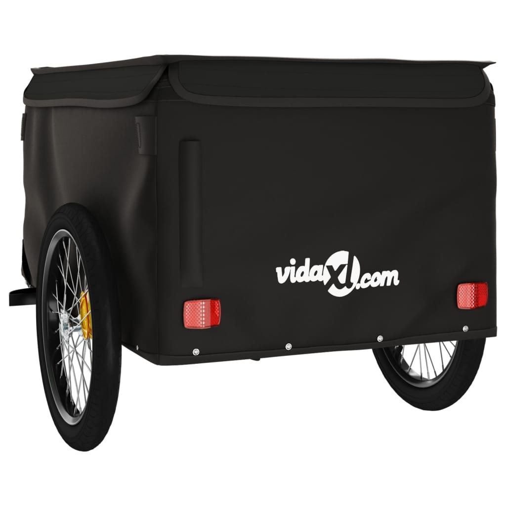IJzeren Fietstrailer 45 kg, kleur zwart