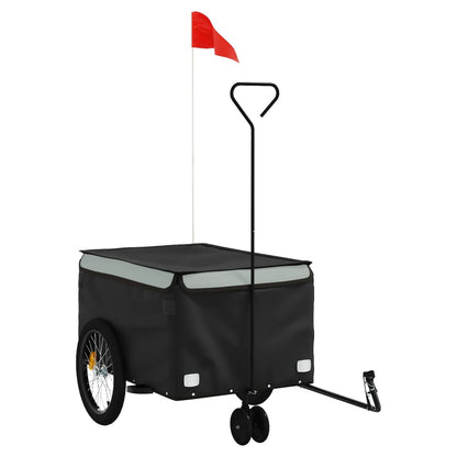 Fietstrailer 30 kg ijzer zwart en grijs