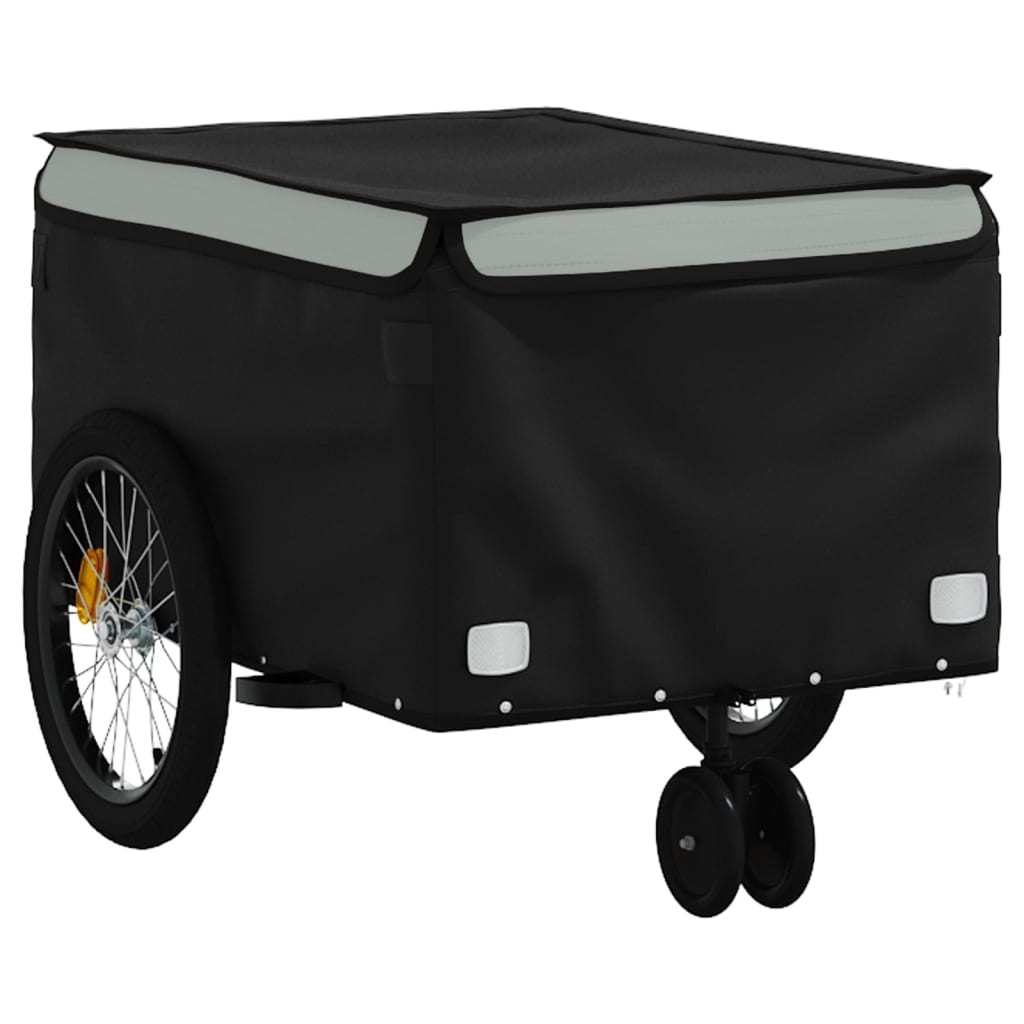 Fietstrailer 30 kg ijzer zwart en grijs