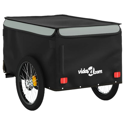 Fietstrailer 30 kg ijzer zwart en grijs