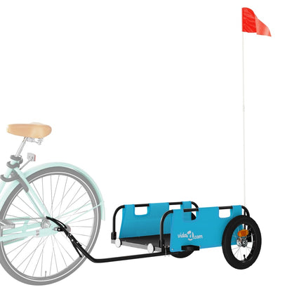 IJzeren fietstrailer oxford stof, blauw