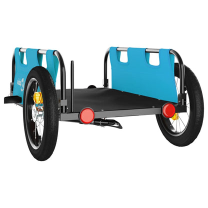 IJzeren fietstrailer oxford stof, blauw