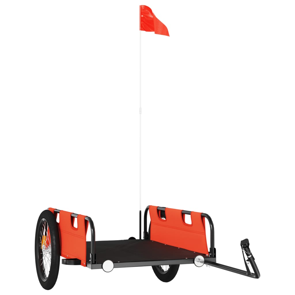 IJzeren fietstrailer oxford stof, oranje