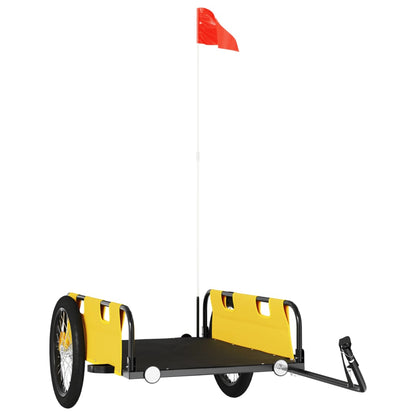 IJzeren fietstrailer oxford stof, geel