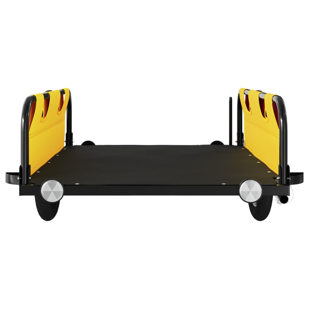 IJzeren fietstrailer oxford stof, geel
