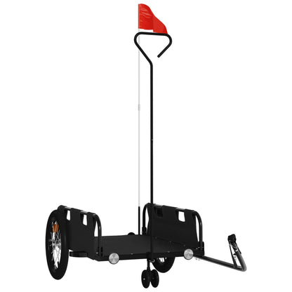 Fietstrailer oxford stof en ijzer zwart