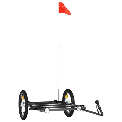 IJzeren fietstrailer 126x63x34, zwart