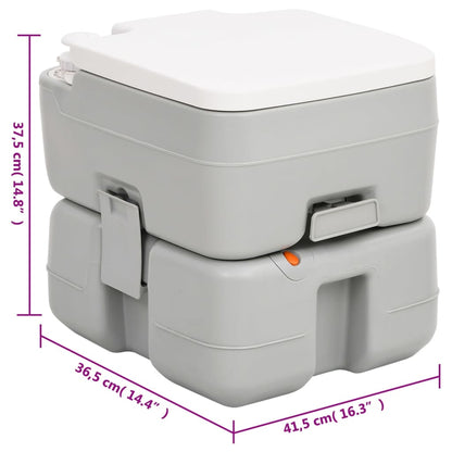 Draagbaar campingtoilet en watertankset