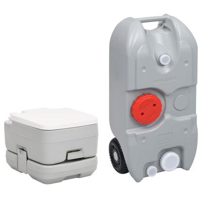 Draagbaar campingtoilet en watertankset