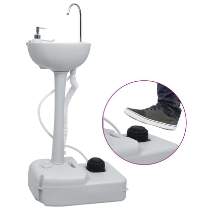 Campingtoilet en wasbak met watertank