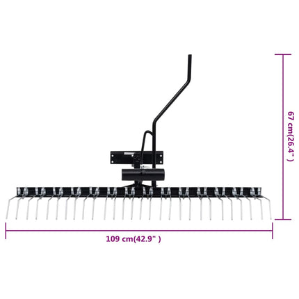 Verticuteerder Voor Zitmaaier 109 Cm