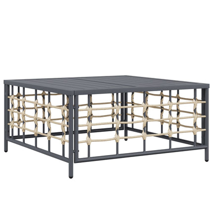 4-Delige Loungeset Met Kussens Poly Rattan Antracietkleurig