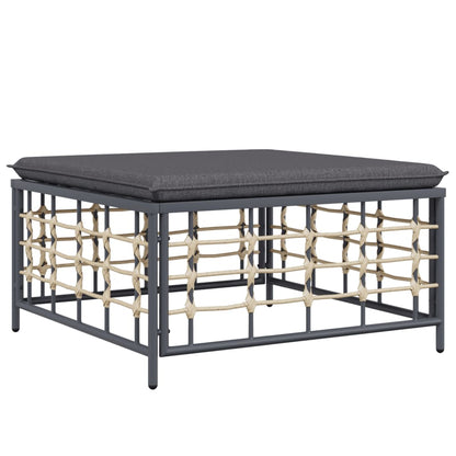 9-Delige Loungeset Met Kussens Poly Rattan Antracietkleurig