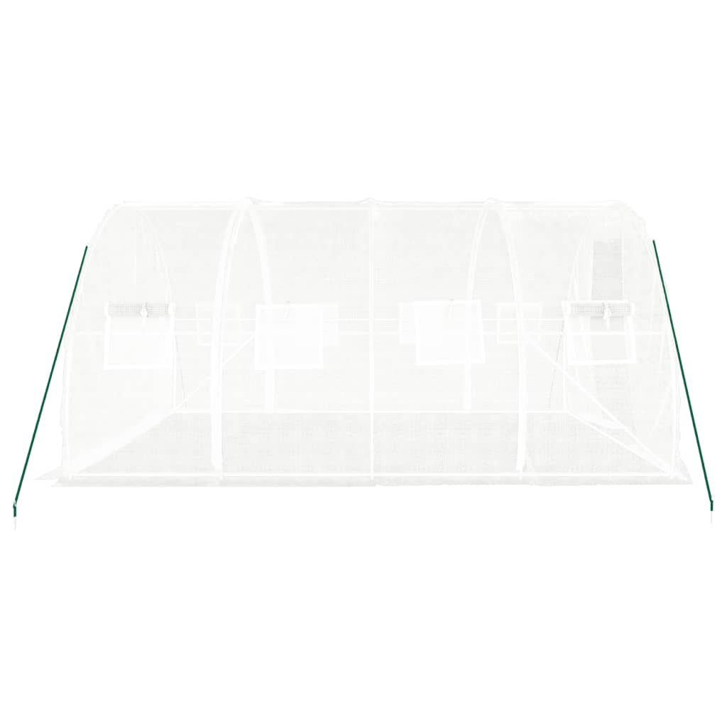 Kas met stalen frame wit 12 m² 4x3x2 m