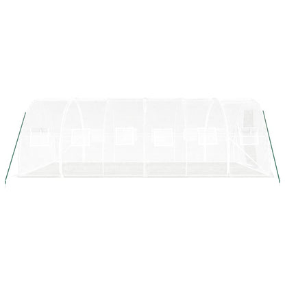 Tuinkas met stalen frame 18 m² 6x3x2 m wit