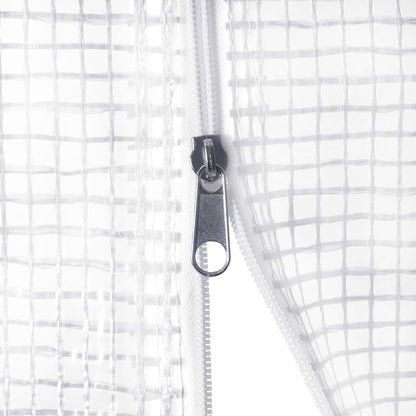 Tuinkas met stalen frame 18 m² 6x3x2 m wit