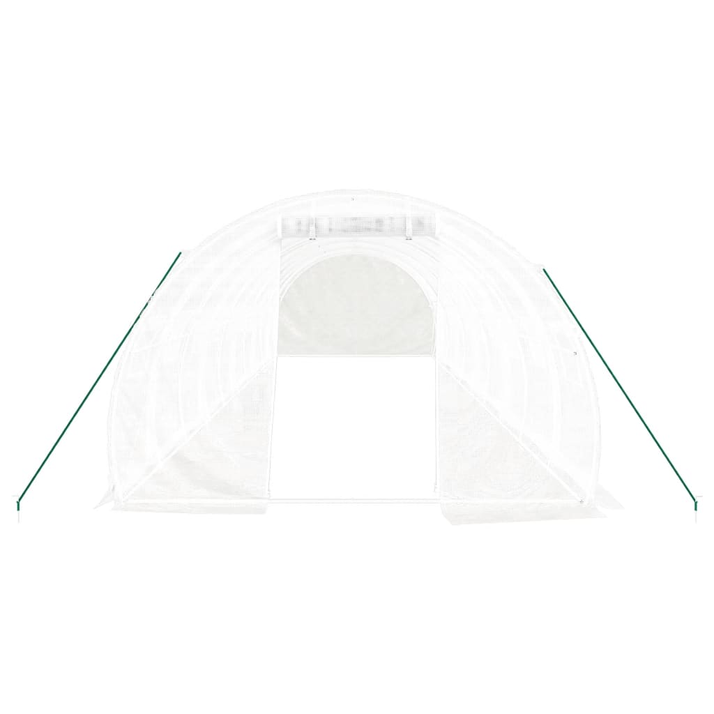 Tuinkas met stalen frame 30 m² 10x3x2 m wit