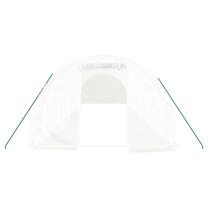 Tuinkas met stalen frame 30 m² 10x3x2 m wit