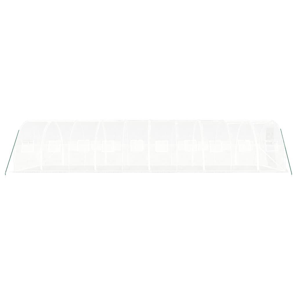 Tuinkas met stalen frame 30 m² 10x3x2 m wit