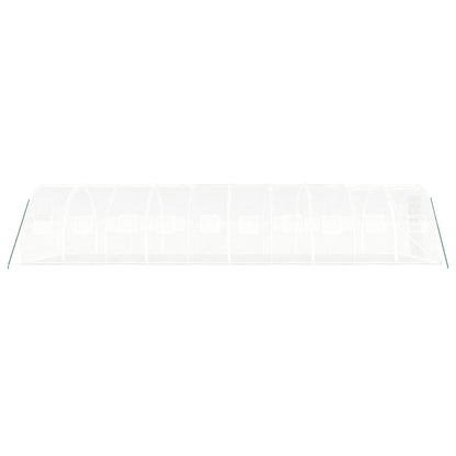 Tuinkas met stalen frame 30 m² 10x3x2 m wit