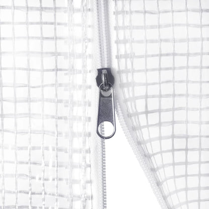 Tuinkas met stalen frame 30 m² 10x3x2 m wit