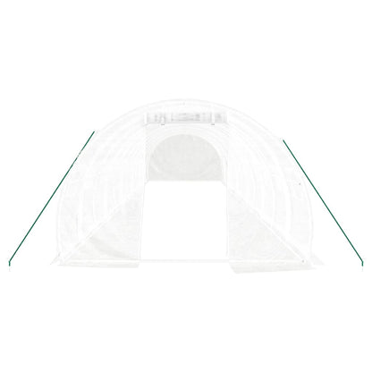 Tuinkas met stalen frame 36 m² 12x3x2 m wit