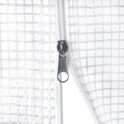 Tuinkas met stalen frame 36 m² 12x3x2 m wit