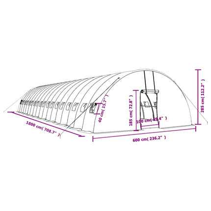 Tuinkas Met Stalen Frame 108 M² 18X6X2,85 M