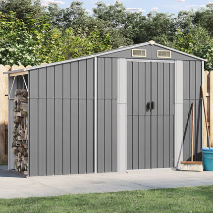 Tuinschuur 277X93X179 Cm Gegalvaniseerd Staal Kleur