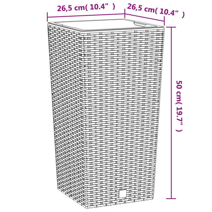Plantenbak Uitneembare Bak Rattan-Look 11/26,5 L Pp